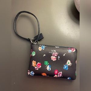 Coach floral wristlet